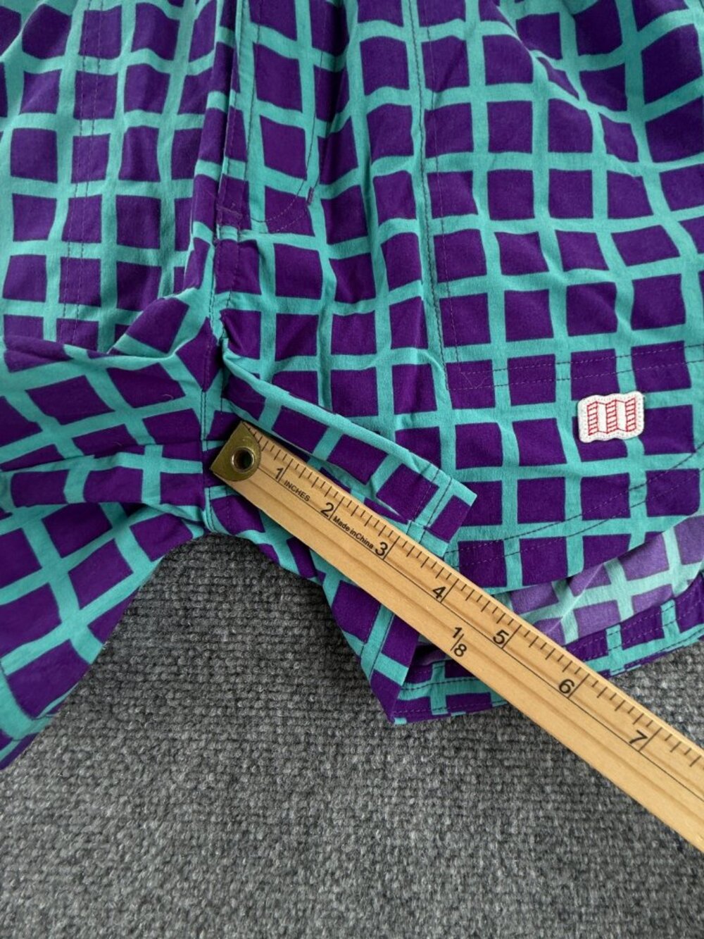 Topo Designs Purple Blue Geometric Shorts Belted XS Women Nylon Stretch Adult - Picture 4 of 14